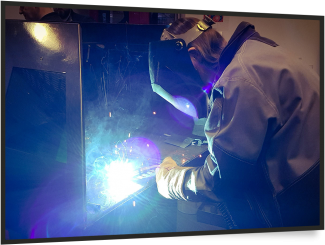 girl welding